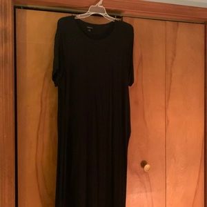 Black dress, with side tie